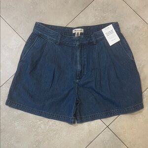 New NWT MADEWELL Harlow Superwide-Leg Shorts Size 29